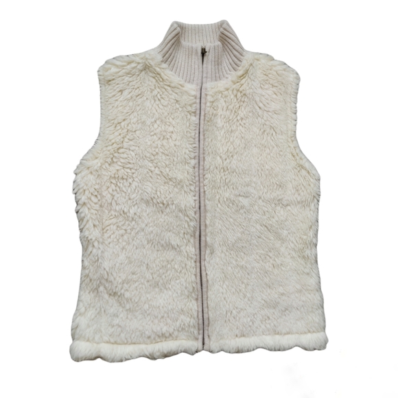Vintage Roots Winter Edition Faux Fur Knit Vest Large - Picture 1 of 12